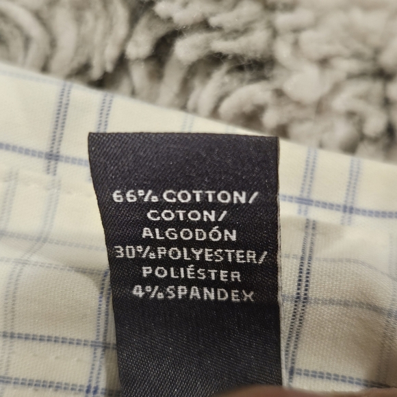 Van Heusen SZ M 15/15.5 Collared Long Sleeve Button Down White Blue Stripe Shirt - Picture 4 of 9